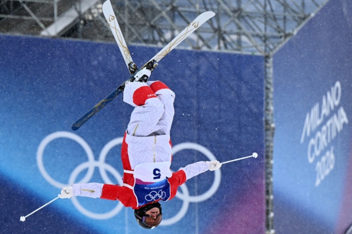 Perrine Laffont en demi-finales de l'épreuve de bosses parallèles des Jeux olympiques de Milan Cortina, le 14 février 2026 à Livigno