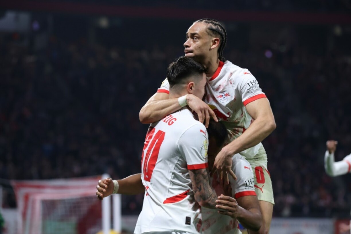 Benjamin Sesko (L), Xavi Simons (top) and Lois Openda (middle) all left RB Leipzig in the summer