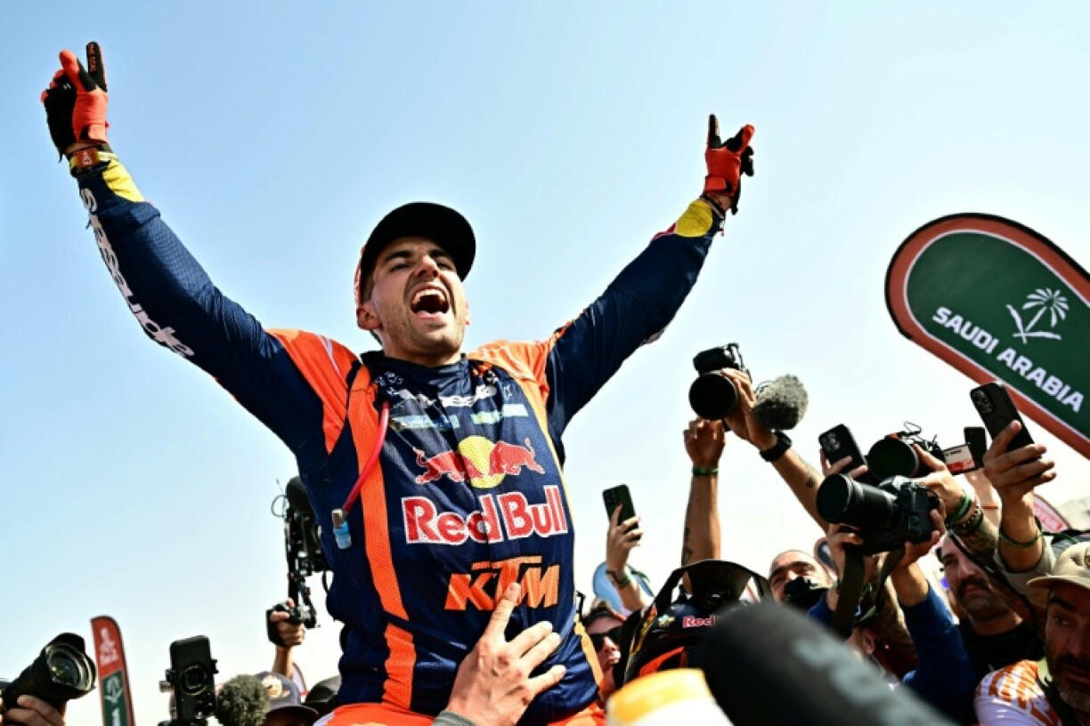 L'Argentin Luciano Benavides, sur KTM, a remporté le rallye Dakar à Yanbu, en Arabie saoudite, le 17 janvier 2026