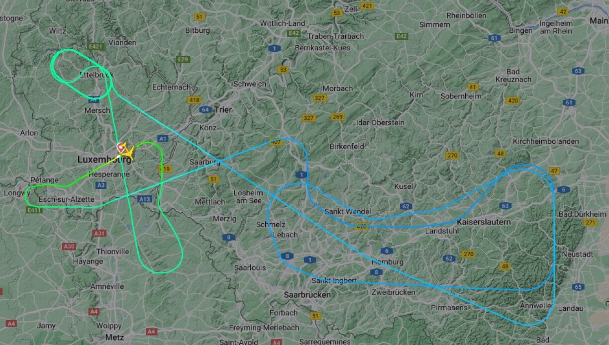 Cargolux flight path.