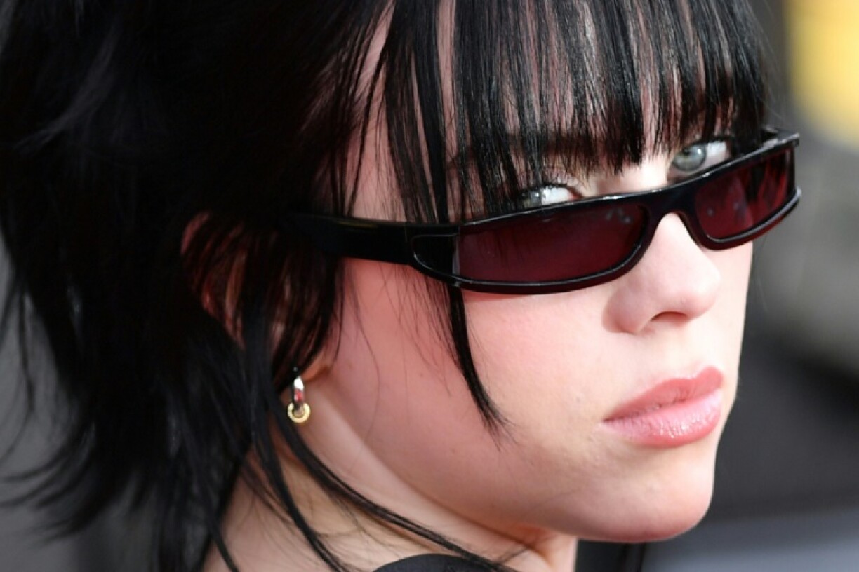 Billie Eilish, à son arrivée à la 64e cérémonie des Grammy Awards, à Las Vegas le 3 avril 2022