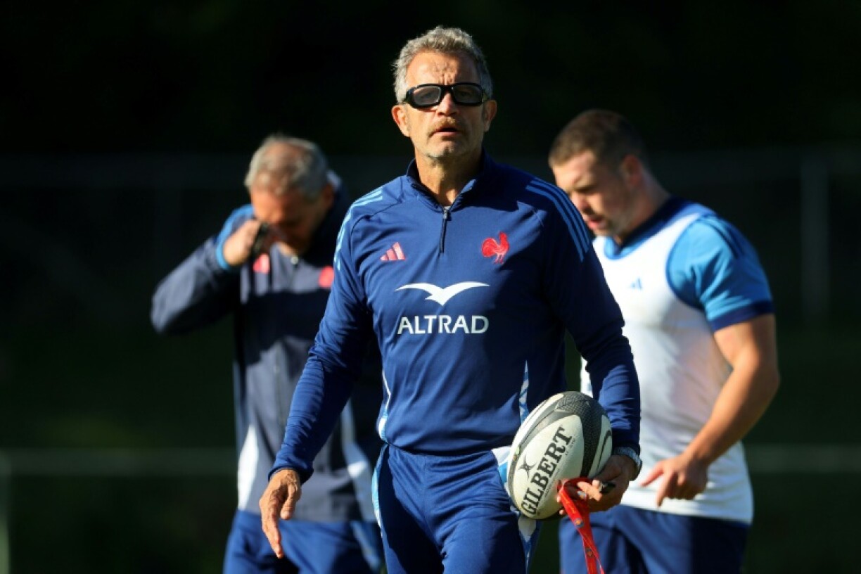 France's head coach Fabien Galthie at training in Wellington for the second Test