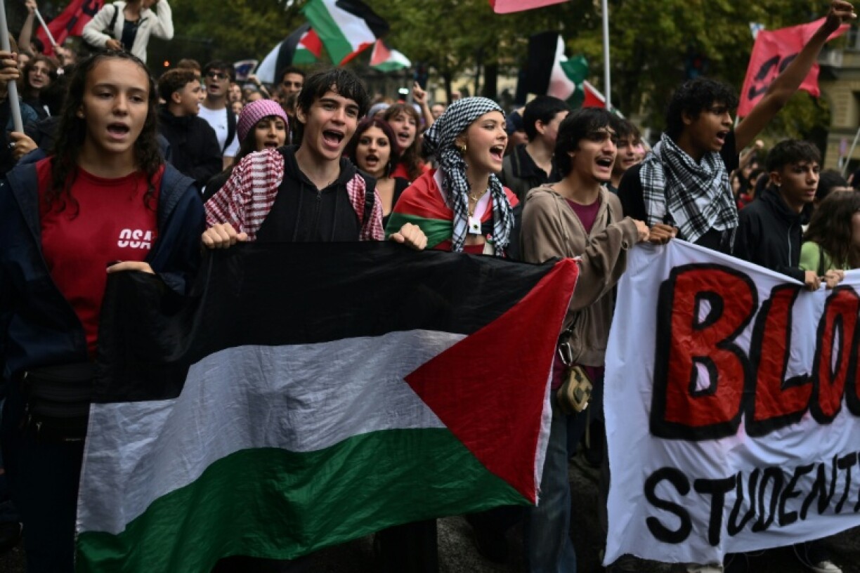 Italians responded to unions' call to protest against the genocide in Gaza and demand sanctions on Israel