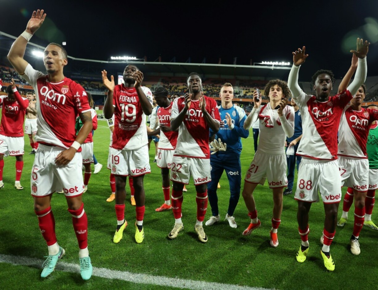 Les Monégasques vainqueurs à Montpellier et qualifiés pour la prochaine Ligue des champions, le 12 mai 2024