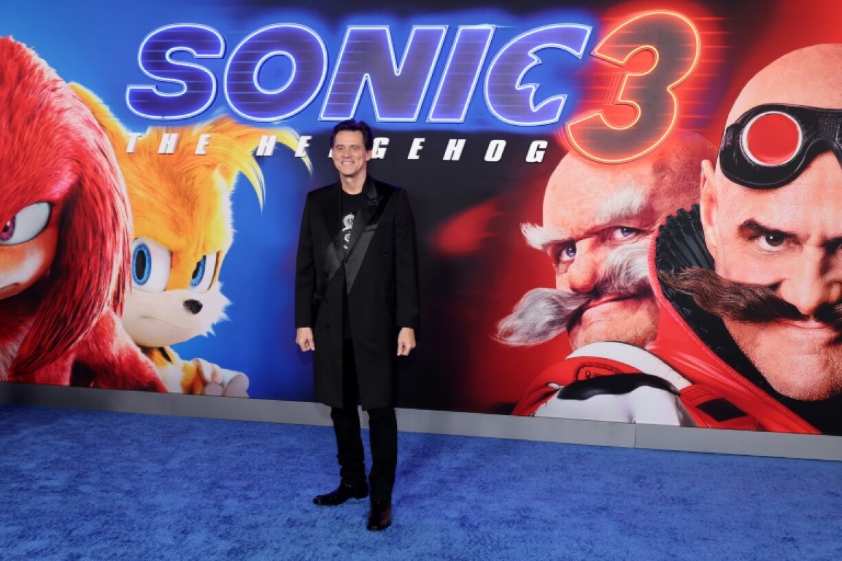 Actor Jim Carrey attends the Los Angeles premiere of Paramount's 'Sonic The Hedgehog 3' on December 16, 2024; he plays mad scientist Dr. Ivo Robotnik in the hybrid live action/animation film