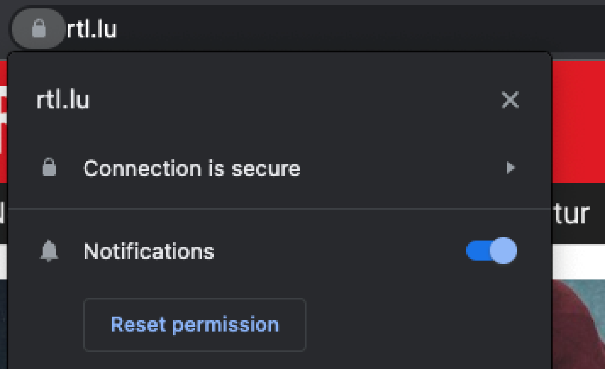Esou kënnt Dir alleguerten d'Push-Noriichte vun RTL.lu blockéieren.