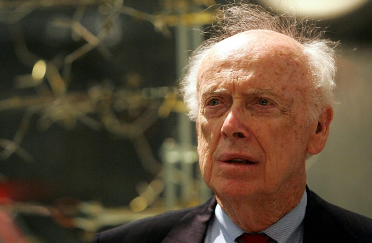 James Watson speaks during a press conference at the Science museum in London, 20 May 2005