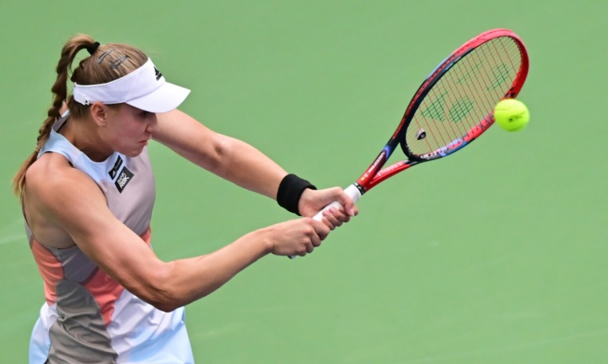 La Kazhstanaise Elena Rybakina en finale du WTA 1000 d'Insian Wells le 19 mars 2023 à Indian Wells en California.