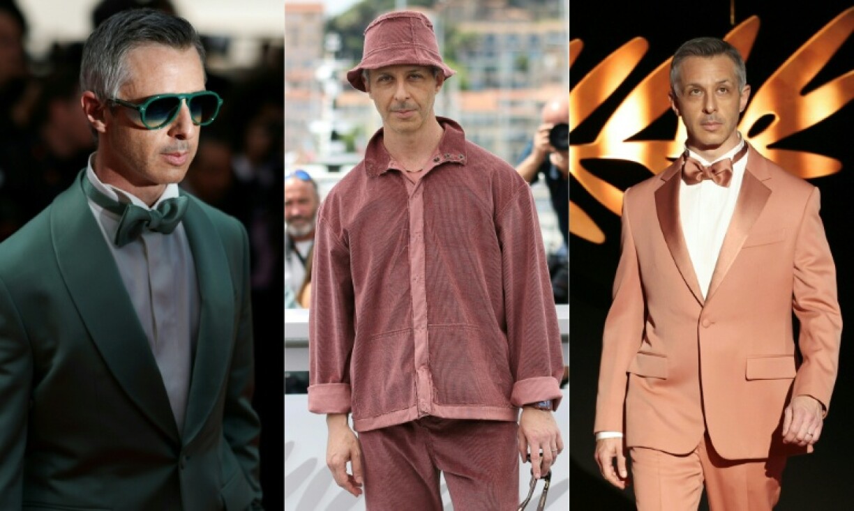 Strong wore a matching peach-coloured combo on opening day