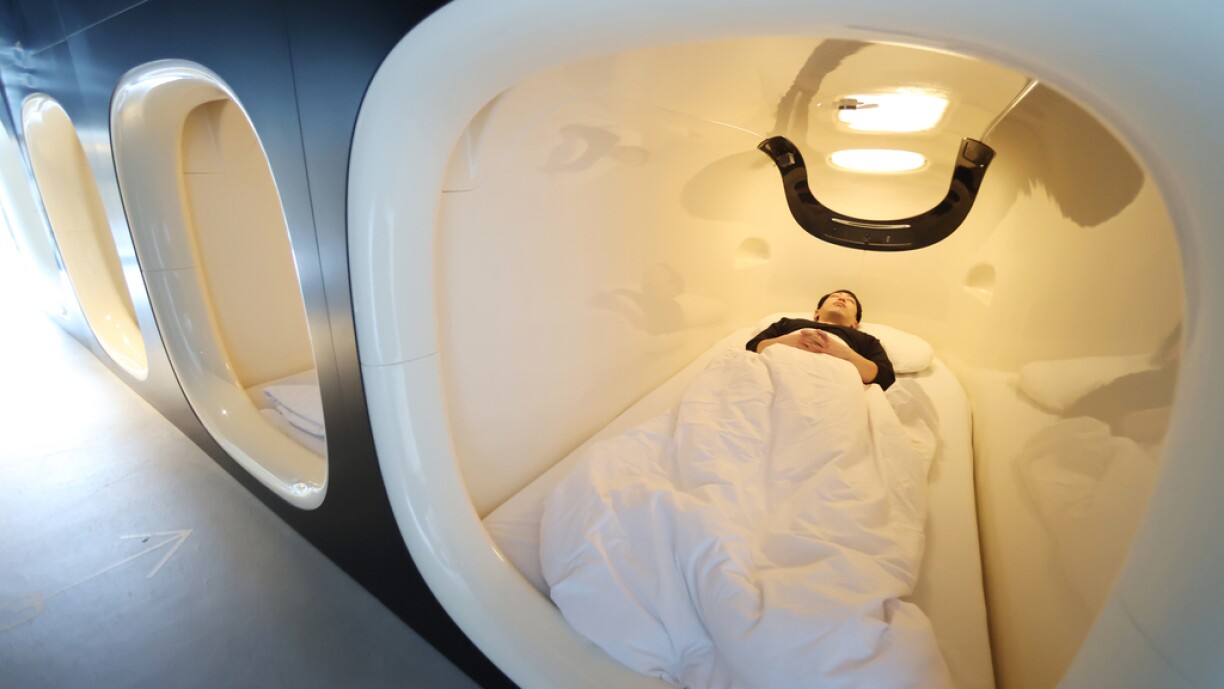 A capsule hotel providing inspiration for future accommodation.