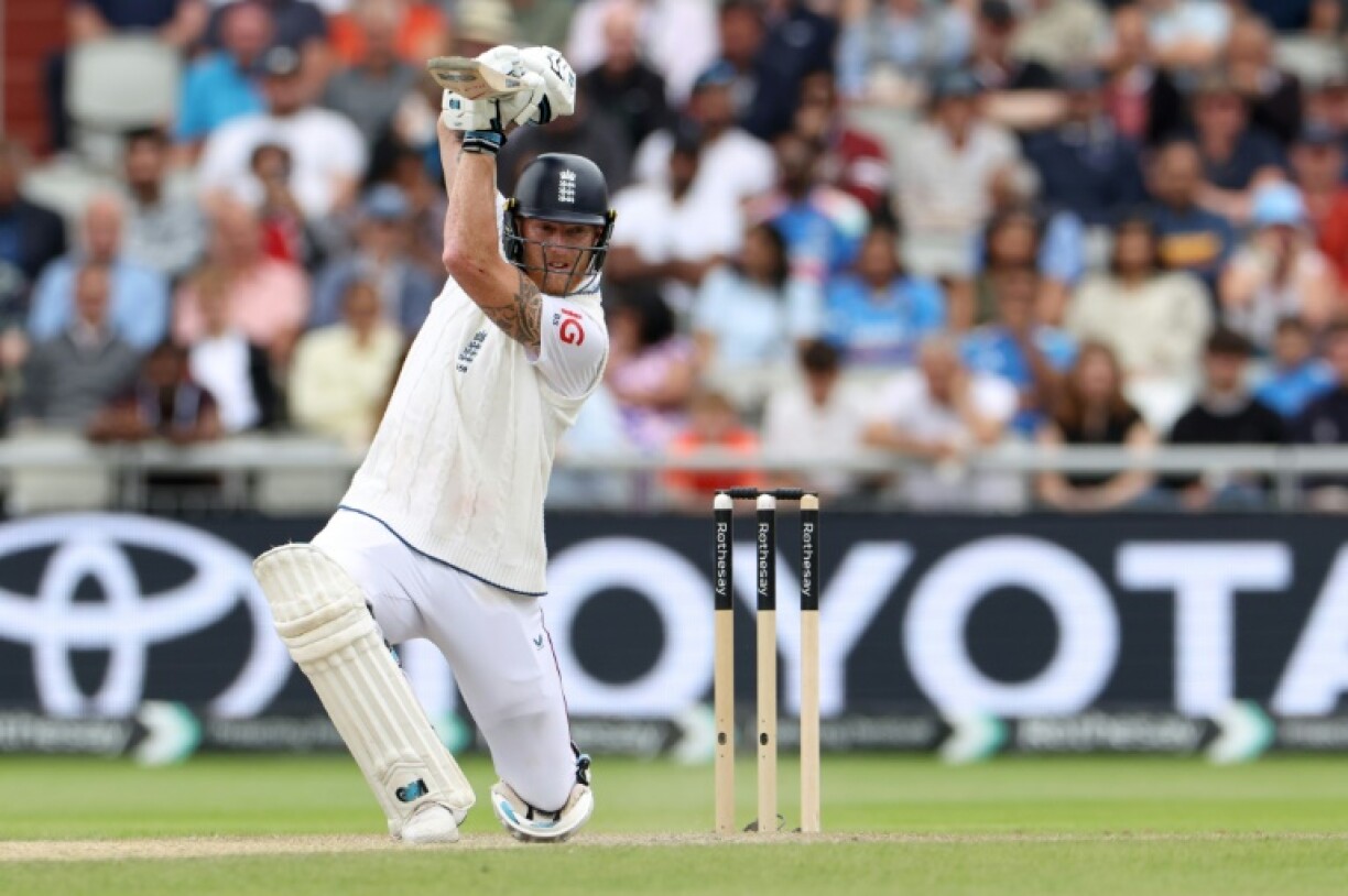 England captain Ben Stokes on his way to a century in the fourth Test against India at Old Trafford