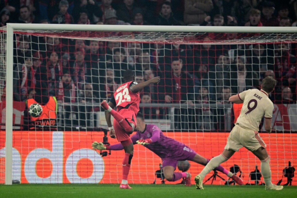 Bayern Munich forward Harry Kane scored a header and a penalty in Wednesday's 3-0 win over Bayer Leverkusen