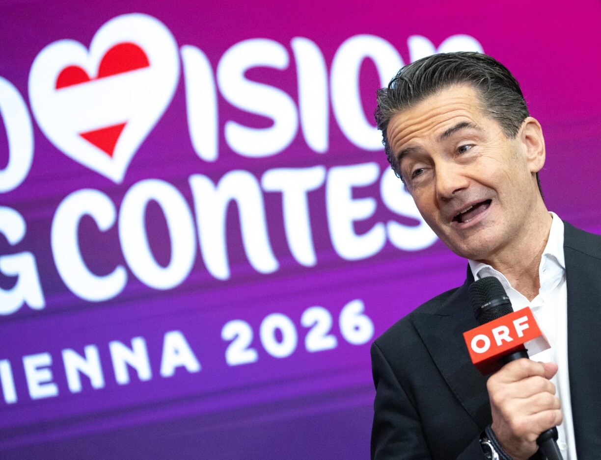 De Generaldirekter vum ORF Roland Weissmann bei enger Pressekonferenz an der ORF-Zentral zu Wien.