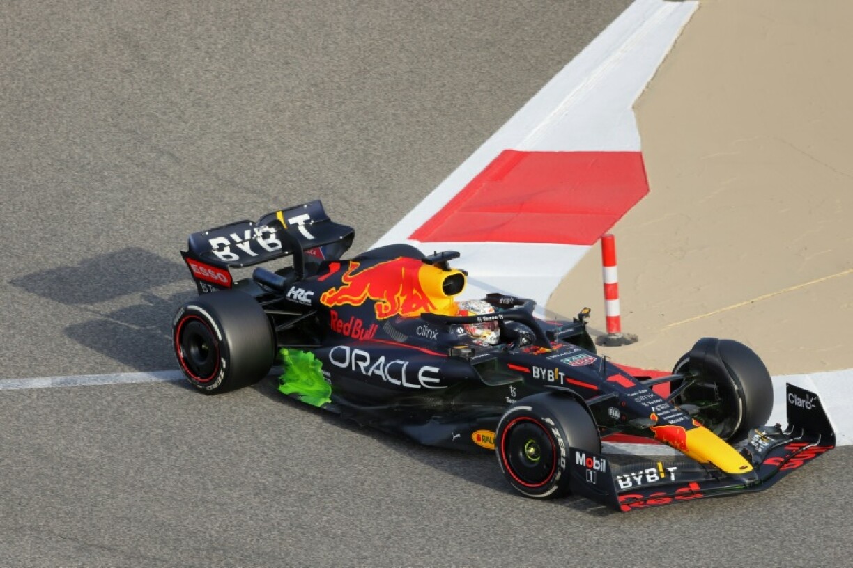 Le pilote néerlandais de Red Bull Max Verstappen lors des essais de pré-saison sur le circuit bahreïni de Sakhir, le 12 mars 2022