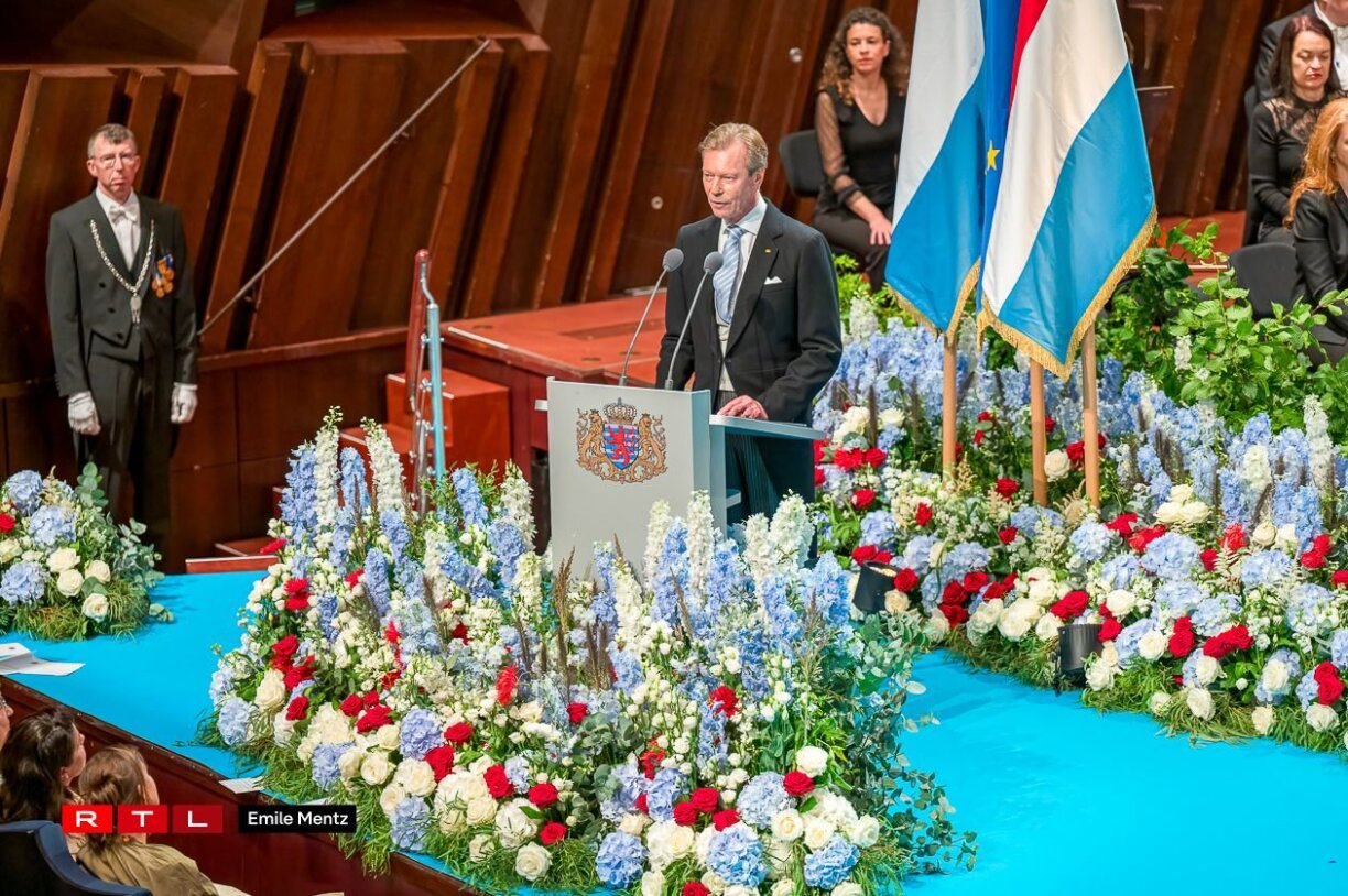 La cérémonie officielle de la Fête nationale, le 23 juin 2023, à la Philharmonie.