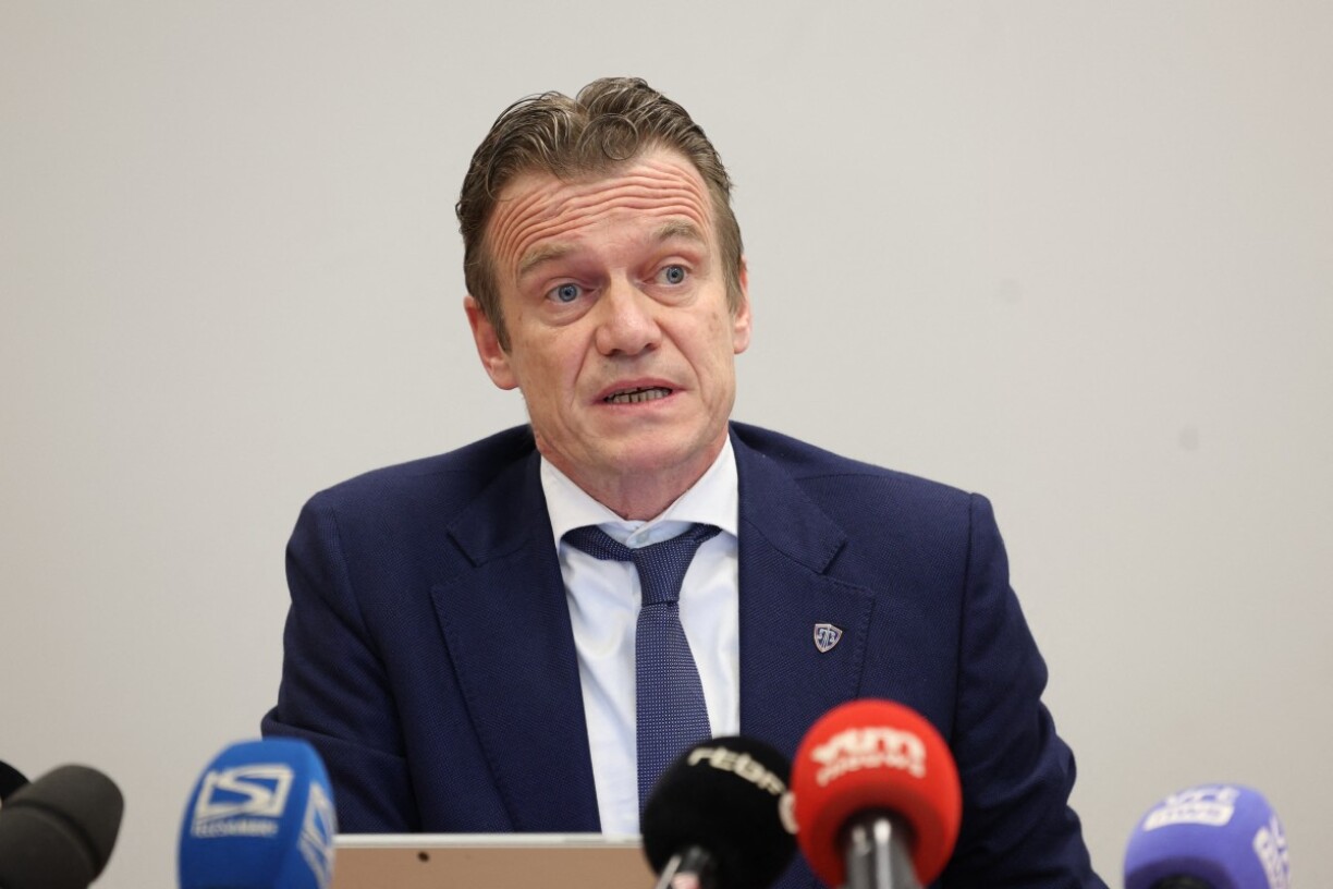 Le ministre de la Justice belge, Paul Van Tigchelt, lors de la conférence de presse ce lundi à midi.