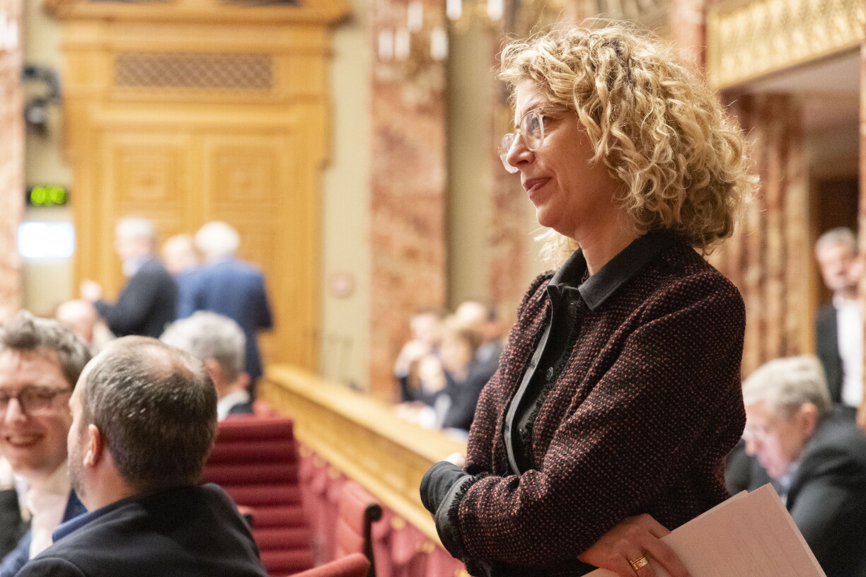 D'Joëlle Welfring bei enger Aktualitéitsstonn am Dezember 2023.