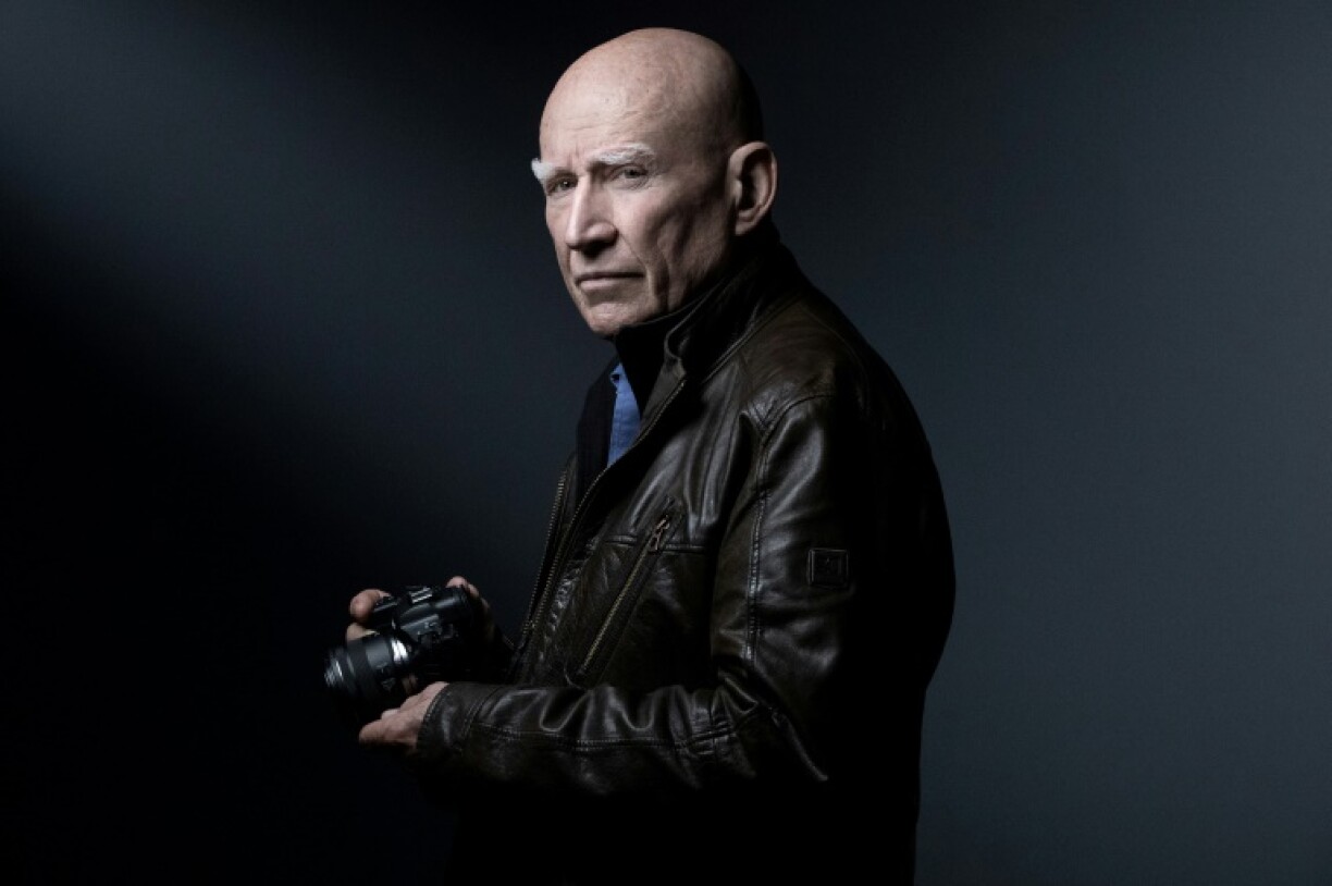 Brazilian photojournalist Sebastiao Salgado during a photo session in Paris in 2021