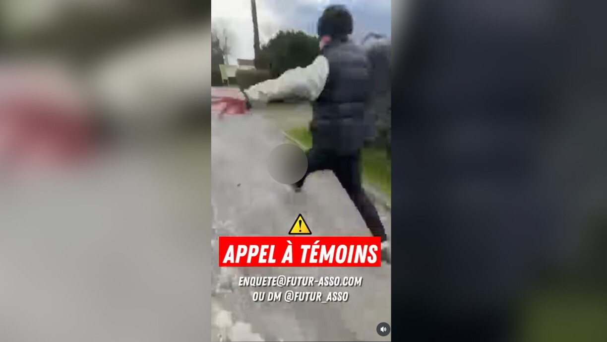 RTL huet sech dofir entscheet, dëse Video net an eisem Artikel ze weisen, fir dëser Aart vun Déieremësshandlung net nach eng extra Plattform ze ginn. Hei e Screenshot aus engem vun de Videoen, mat deenen nom Täter gesicht gouf.