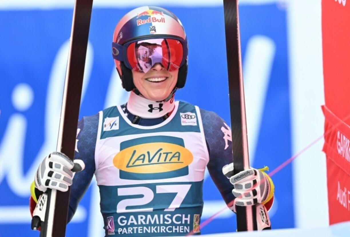 US ski legend Lindsey Vonn said he was ahead of schedule in her comeback as she finished 13th in Garmisch-Partenkirchen