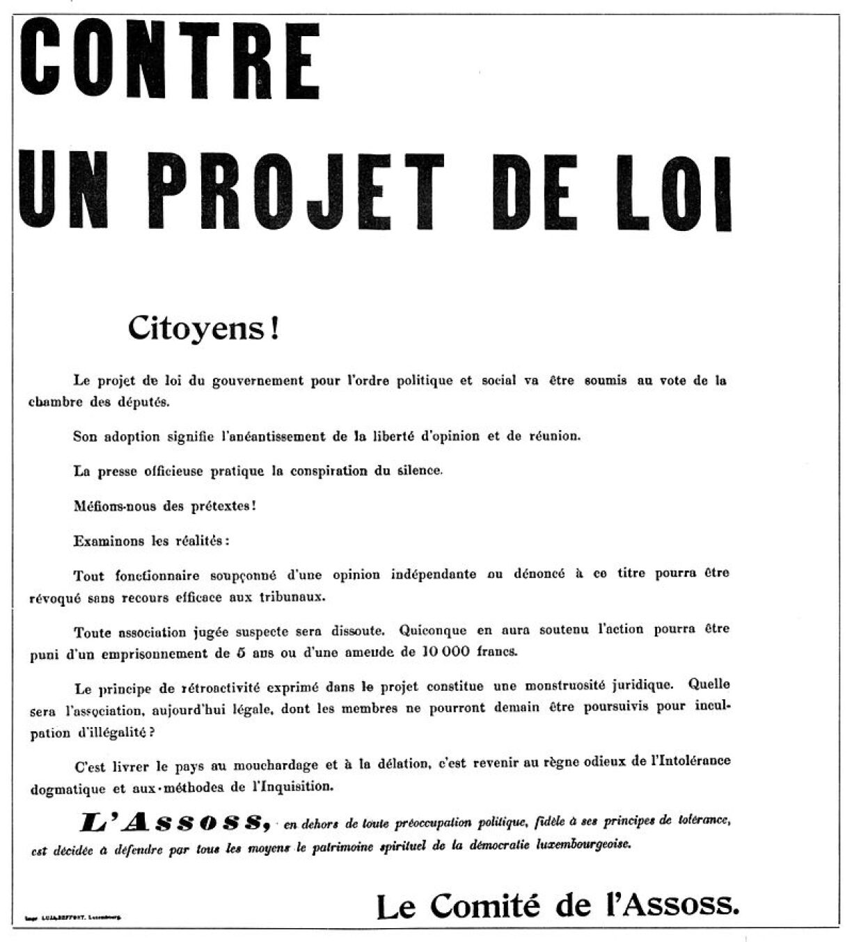 A text opposing the law