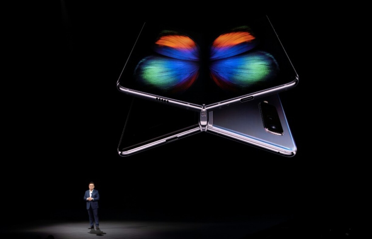 DJ Koh, dirigeant de Samsung, lors de la présentation du Galaxy Fold? le 20 février 2019 à San Francisco