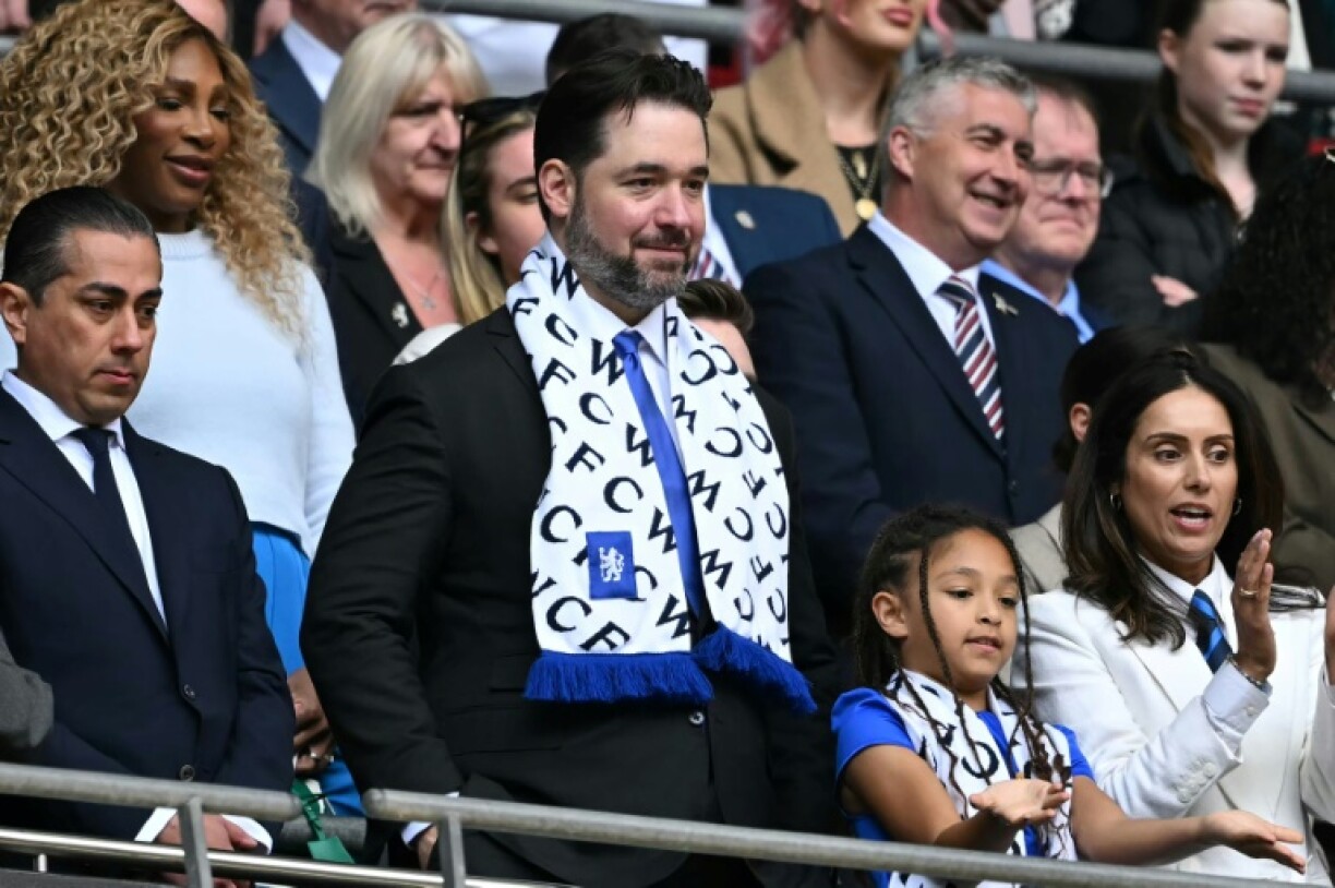 Alexis Ohanian was present with his wife Serena Williams and daughter Olympia (R) for Chelsea's FA Cup triumph at Wembley