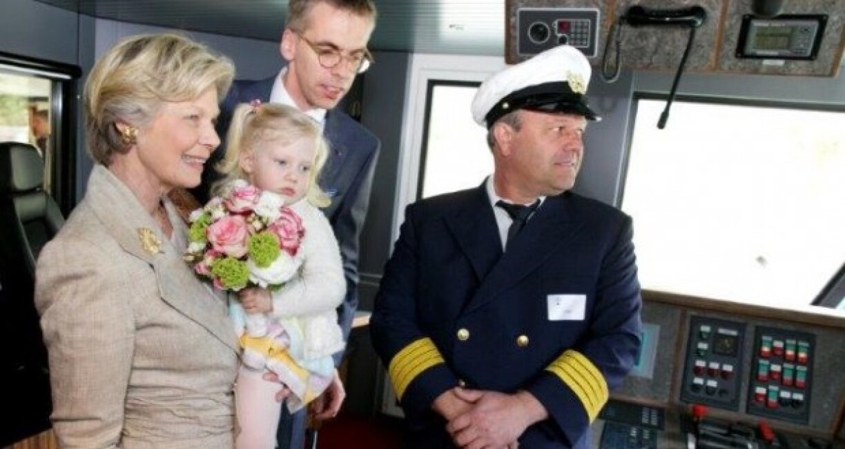 Princess Marie-Astrid on board the Moselle ship that has been named after her.