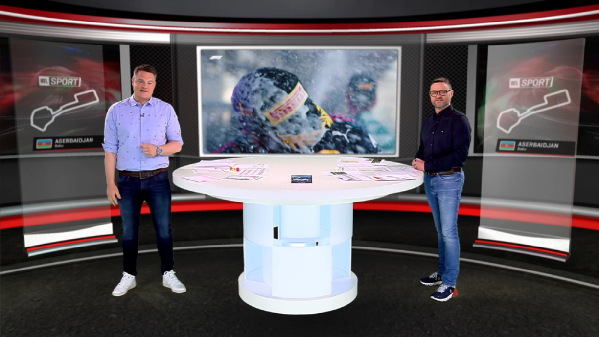 Formula 1 studio at RTL: Serge Pauly and Franky Hippert