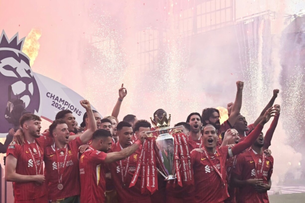 Liverpool lifted the Premier League trophy on Sunday