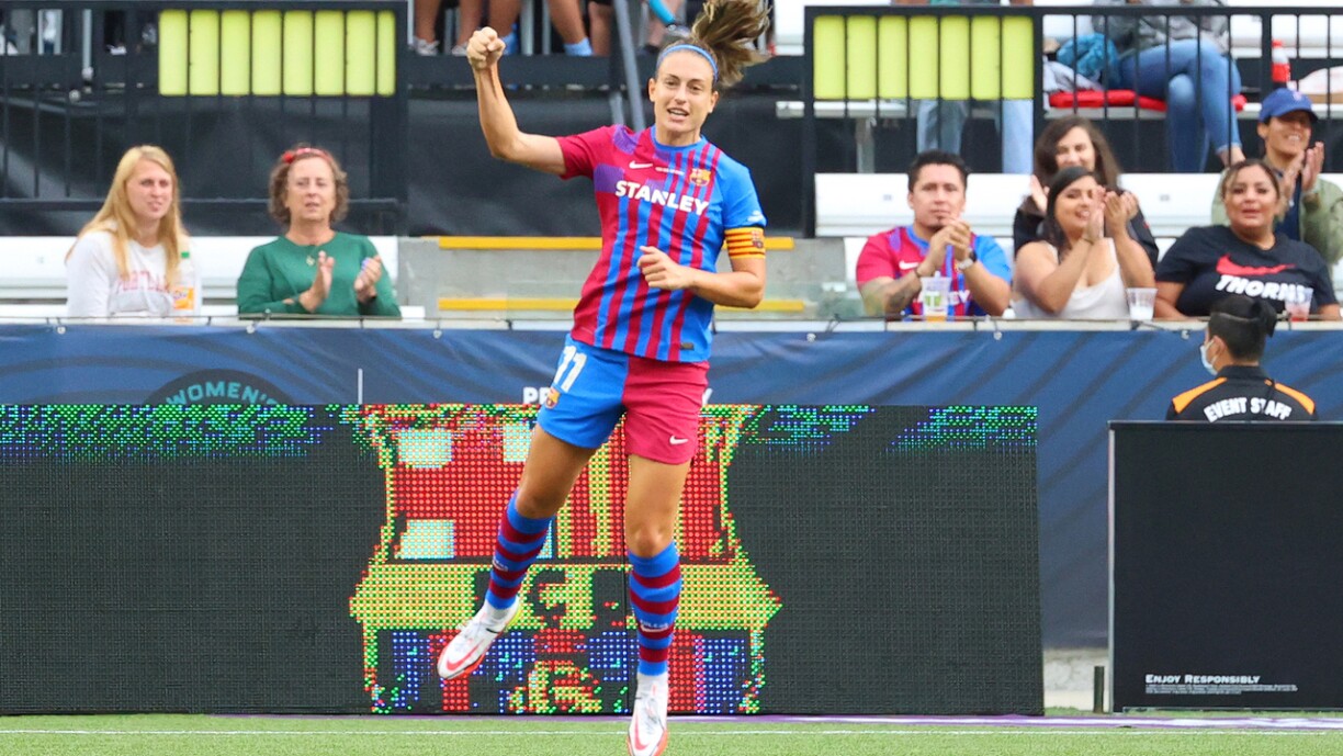 D'Alexia Putellas vum FC Barcelona gouf eréischt e Méindeg bei den