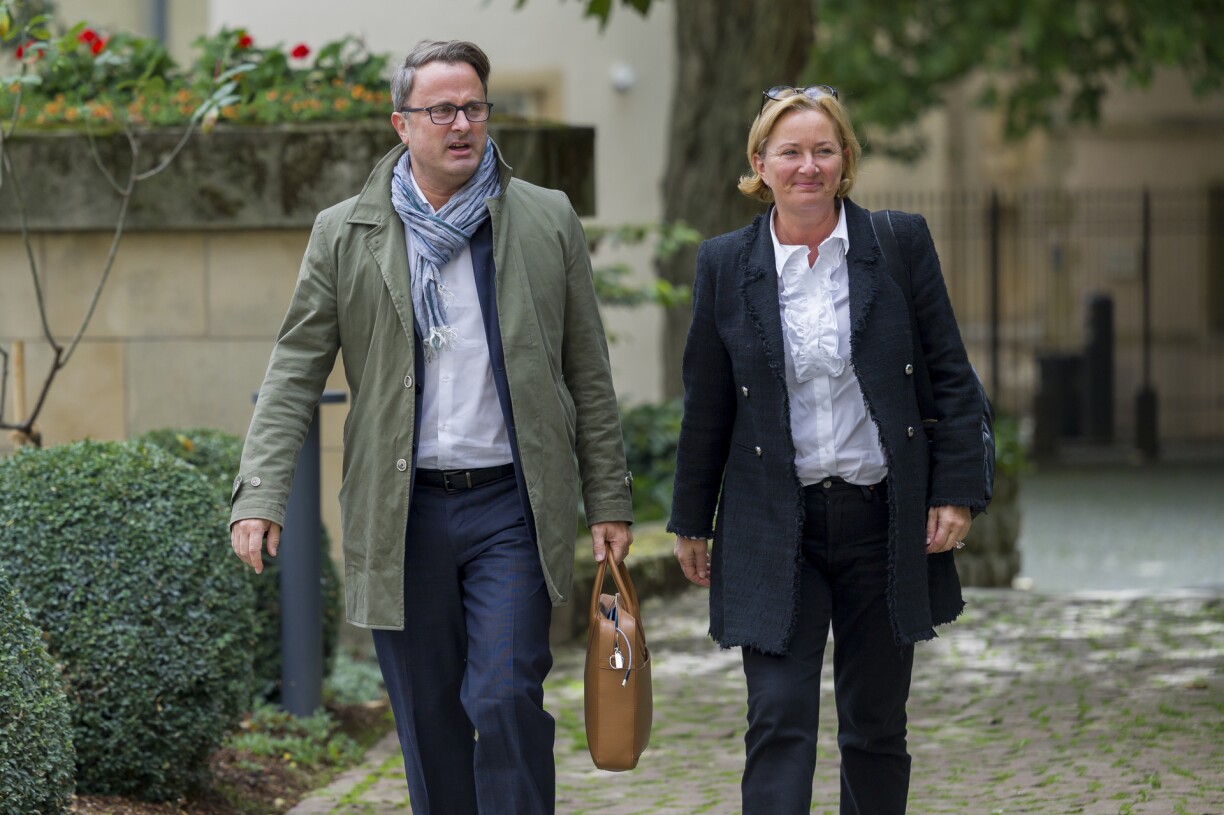 Xavier Bettel et Paulette Lenert après signature du deuxième accord tripartite, fin septembre 2022.