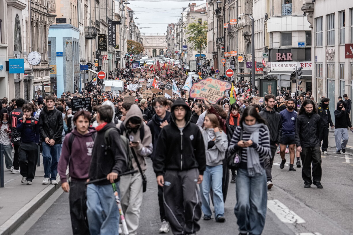 Forte mobilisation des lycéens à Nancy.