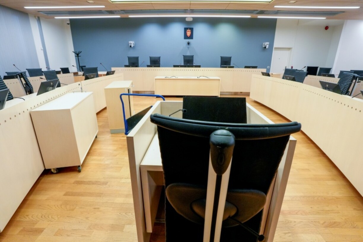 La salle 250 du tribunal d'Oslo, le 2 février 2026, où débutera le procès de Marius Borg Hoiby, fils de la princesse héritière Mette-Marit de Norvège, le 3 février