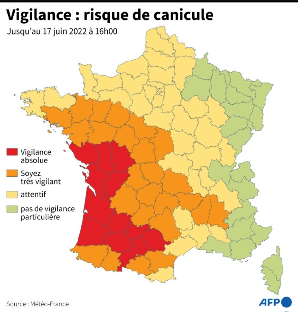 Vigilance : risque de canicule
