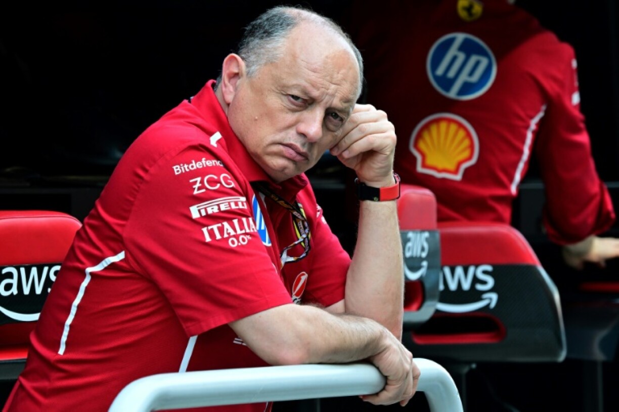 Fred Vasseur on the Ferrari pit wall in Jeddah