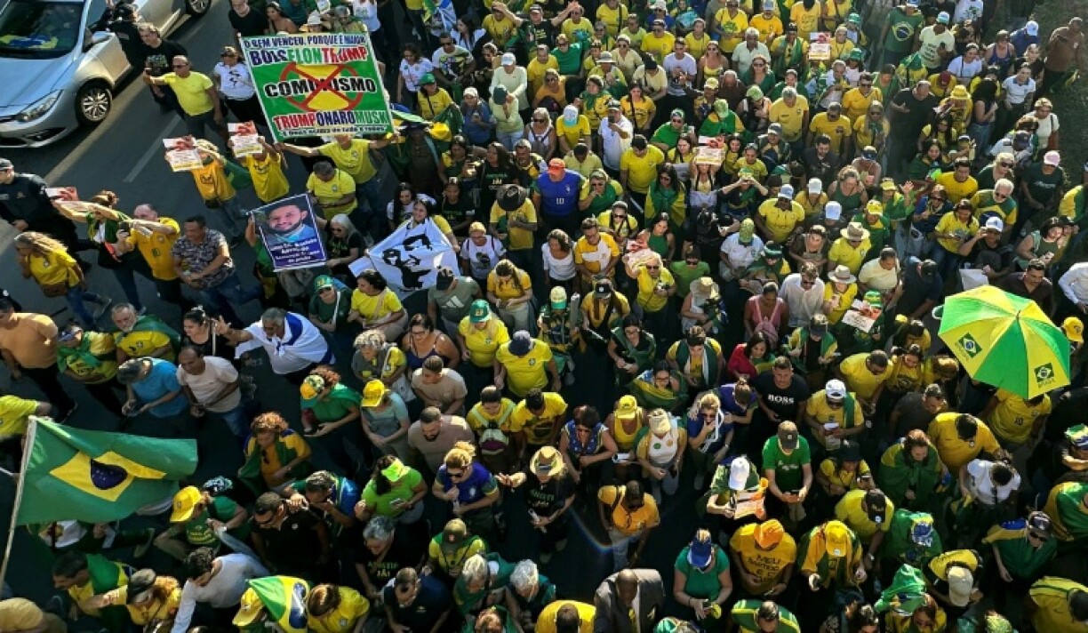Supporters of Brazil's former president Jair Bolsonaro marched in Brasilia to demand amnesty for hundreds of people jailed over January 2023 riots calling for the overthrow of his successor, President Luiz Inacio Lula da Silva