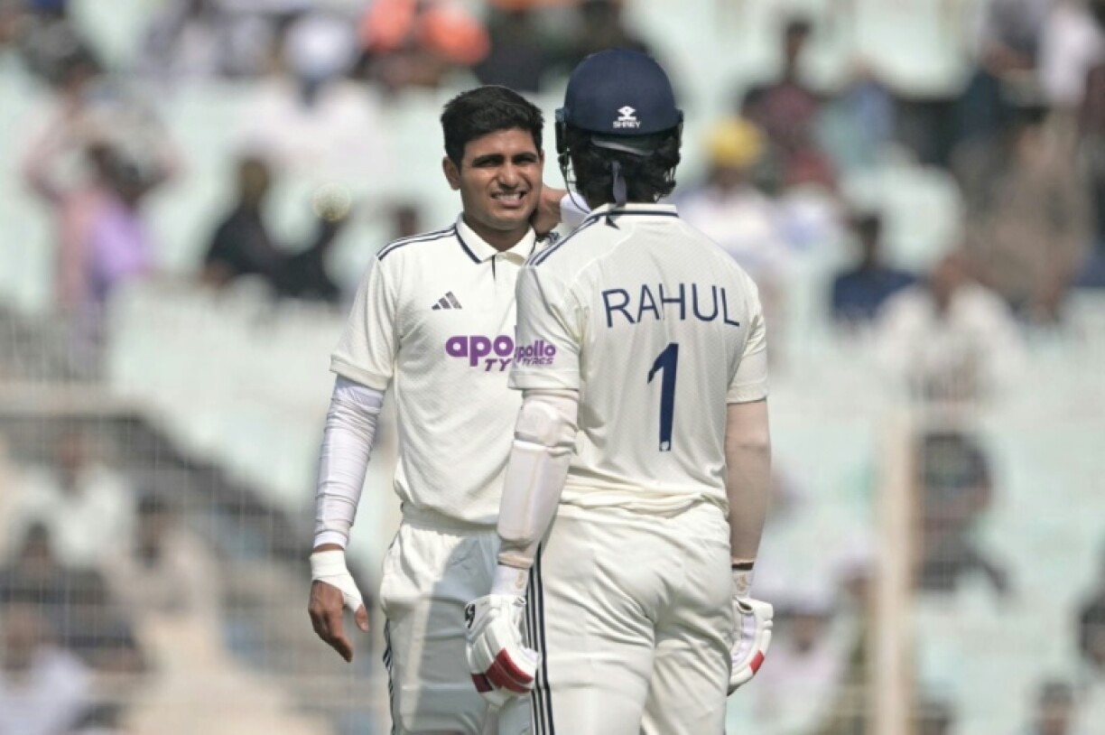 India's captain Shubman Gill (L) hurt his neck in the first South Africa Test