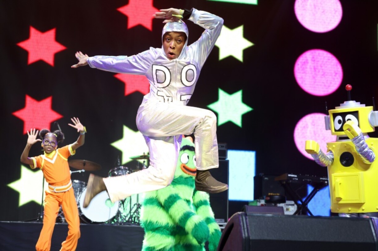 The wide-eyed, permanently smiling, colorful characters of cult kids musical 'Yo Gabba Gabba' gave Coachella A-listers a run for their money, as joyous fans flocked to their celebrity-packed set