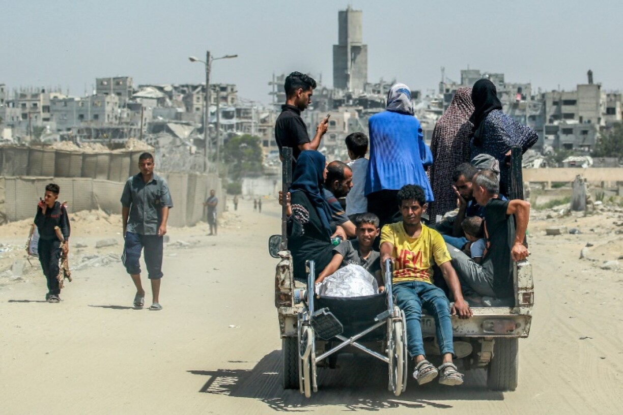 Déplacés palestiniens à Khan Younès, dans le sud de la bande de Gaza, le 18 juin 2024