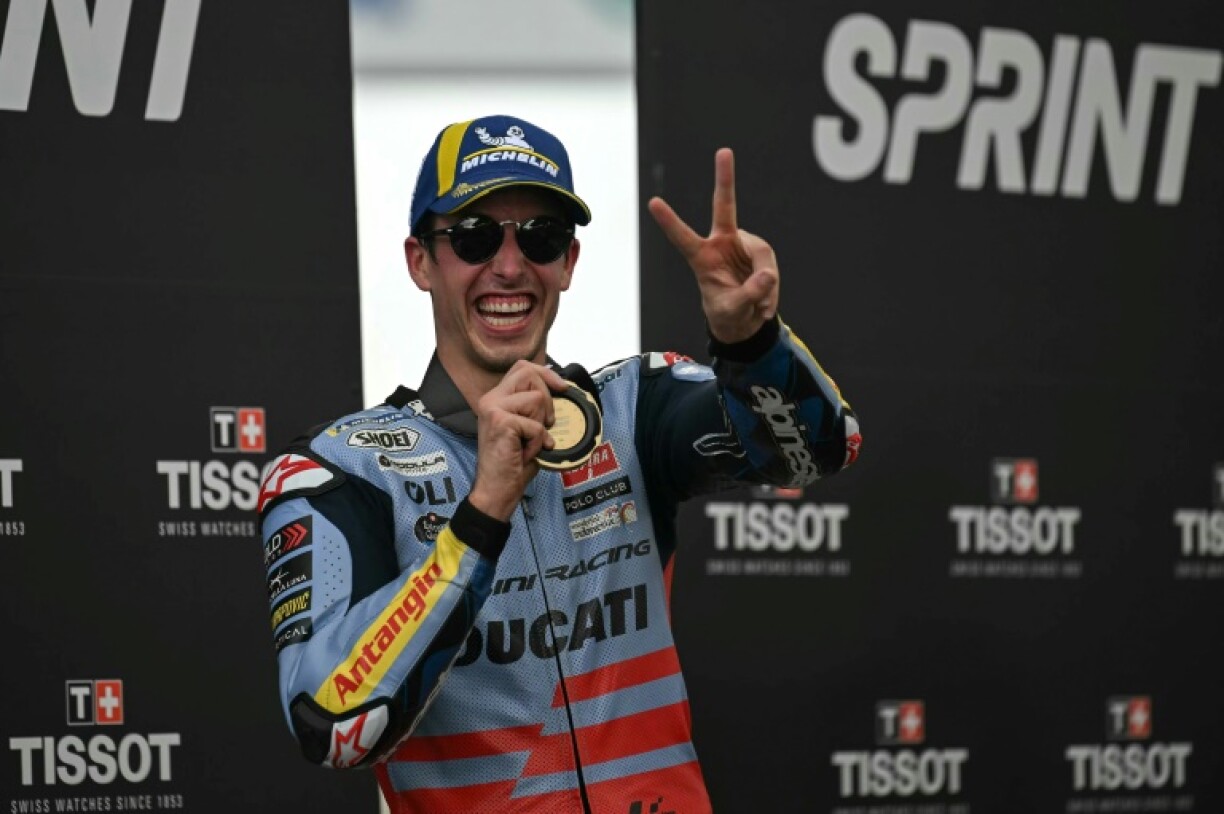 Le pilote espagnol Alex Marquez (Ducati-Gresini) après avoir remporté la course sprint du GP de Malaisie de MotoGP, à Sepang, le 11 novembre 2023