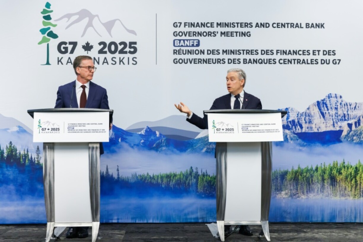 Tiff Macklem Governor of the Bank of Canada and Fracois-Philippe Champagne, Canada's Minister of Finance at the G7 in Banff