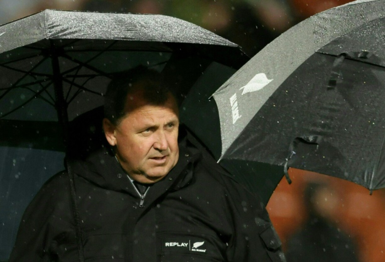 L'actuel entraîneur des All Blacks Ian Foster, le 3 septembre 2022 à Hamilton (Nouvelle-Zélande) pendant un match contre l'Argentine