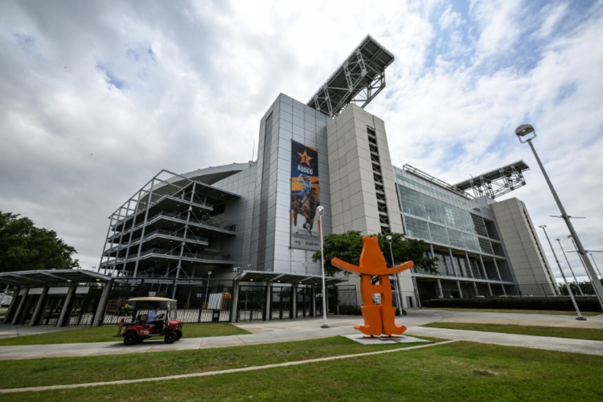 Vue extèrieure du NRG Stadium de Houston (Texas) le 11 mai 2026 avant le Mondial-2026 de football