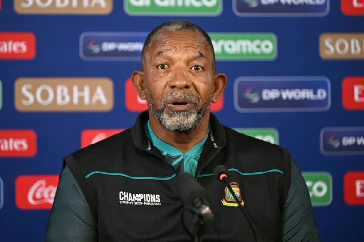 'Every game hard': Bangladesh coach Phil Simmons speaks during a press conference on Sunday
