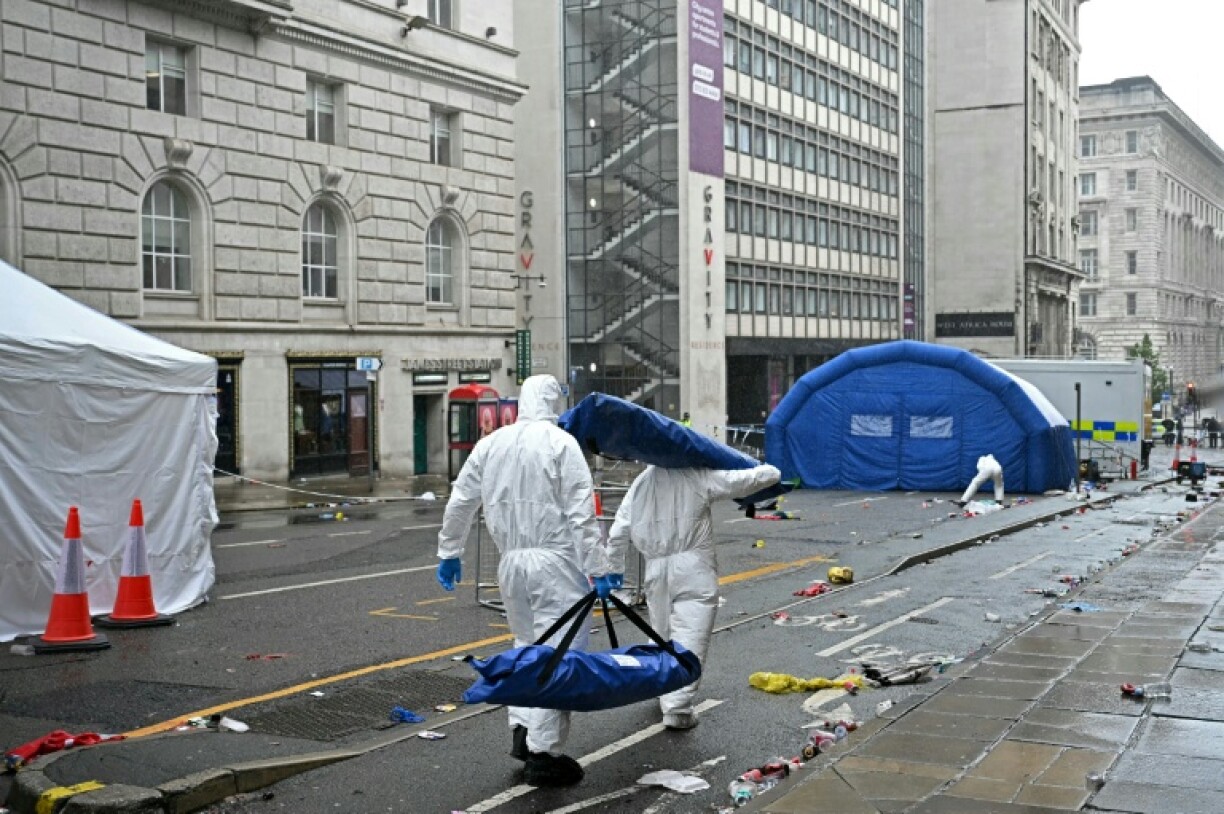 The scene of the crime on Water Street remains cordoned off by police