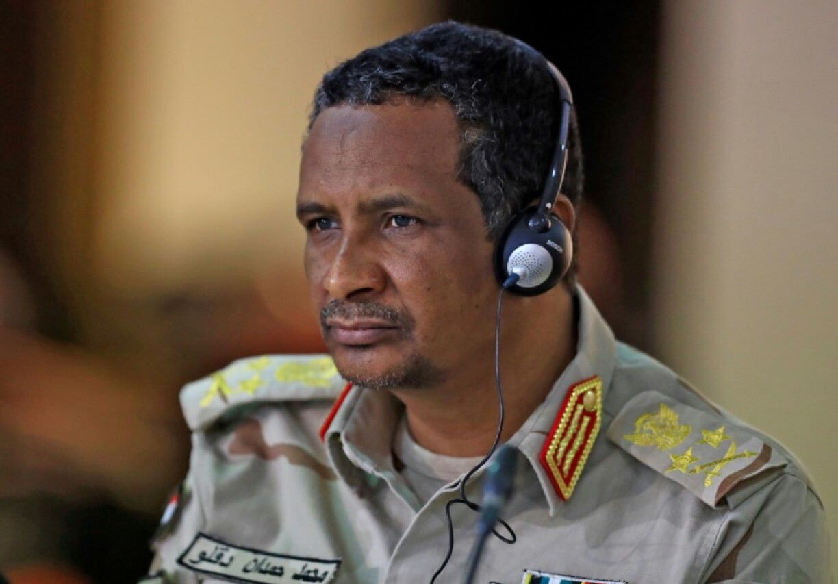 The US announced sanctions against Mohamed Hamdan Daglo seen here in June 2022, the commander of Sudan's paramilitary Rapid Support Forces