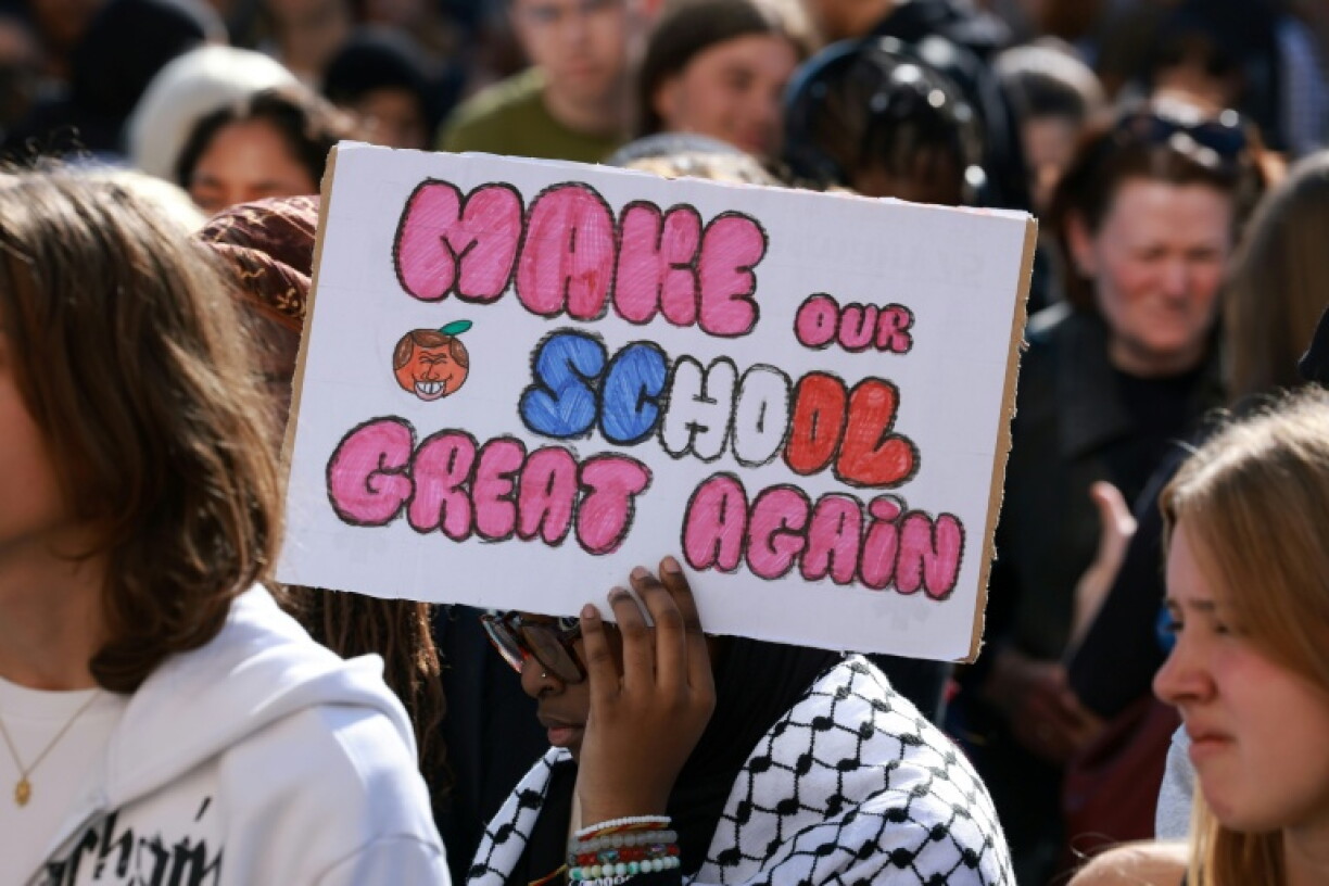At Saint-Denis, just north of Paris, students took turns expressing their grievances at an open-air meeting Sunday