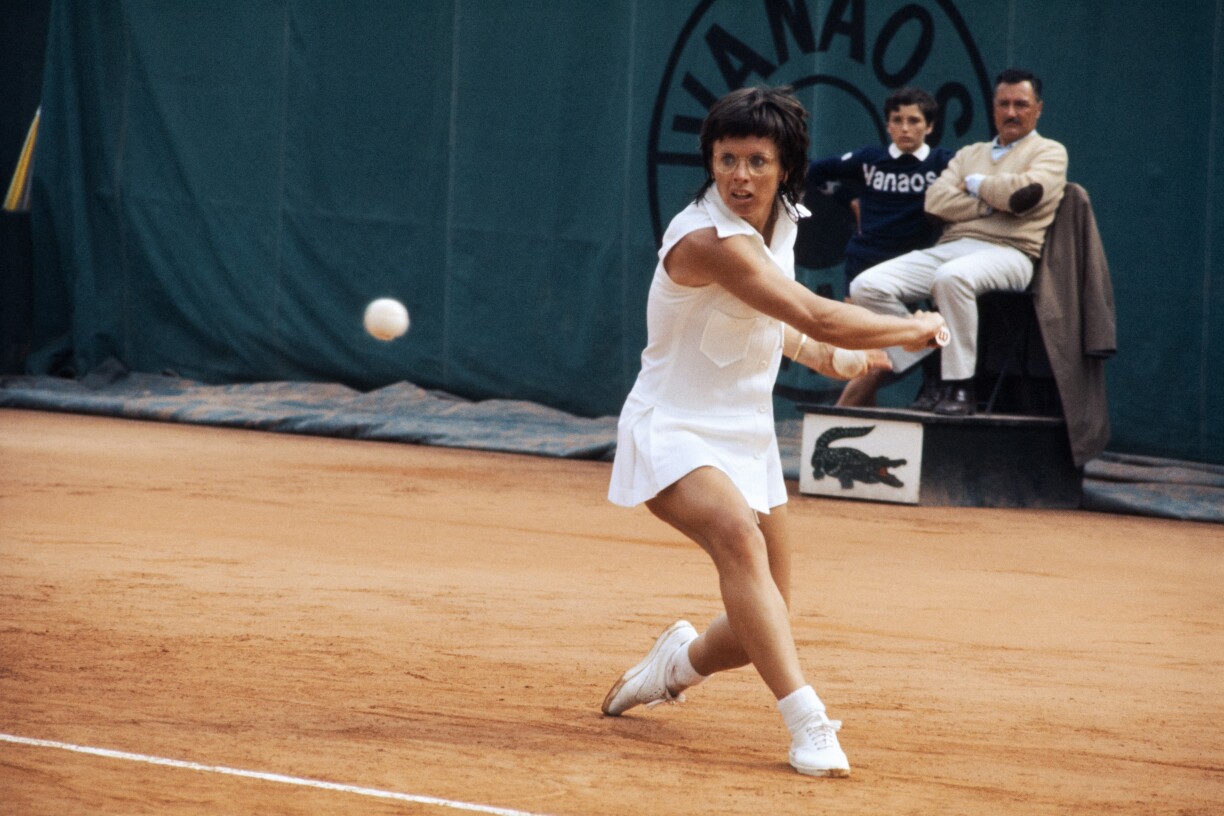 D'Billie Jean King an der Finall vun de French Open 1972