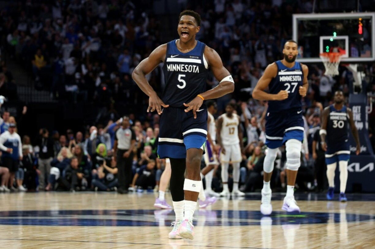Anthony Edwards scored 43 points and the Minnesota Timberwolves out-gunned the Los Angeles Lakers down the stretch to win a pulsating NBA playoff clash